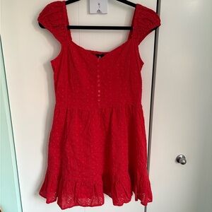 Red Eyelet Sundress